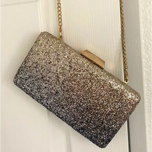 Gold Glitter Clutch